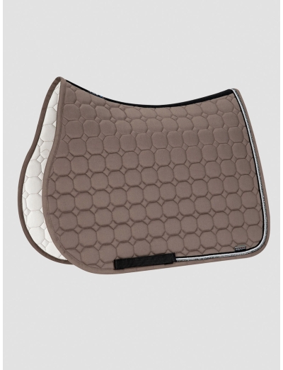 RIO - OCTAGON SADDLECLOTH WITH STRASS CAPPUCCINO