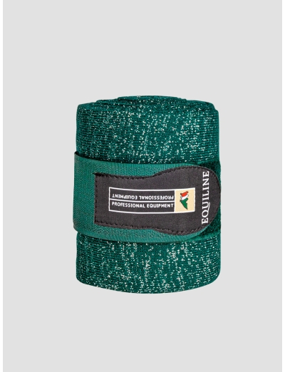 STABLE BANDAGES SET 2 PCS  GLITTER GREEN