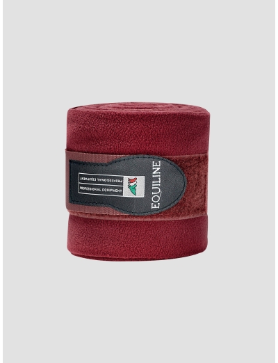 POLO - FLEECE BANDAGES 4 PCES BURGUNDY