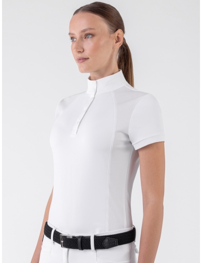 GEAK – White women’s competition polo with short sleeves