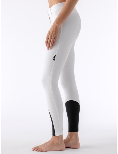 ASH – White women’s knee grip breeches with zipped pocket