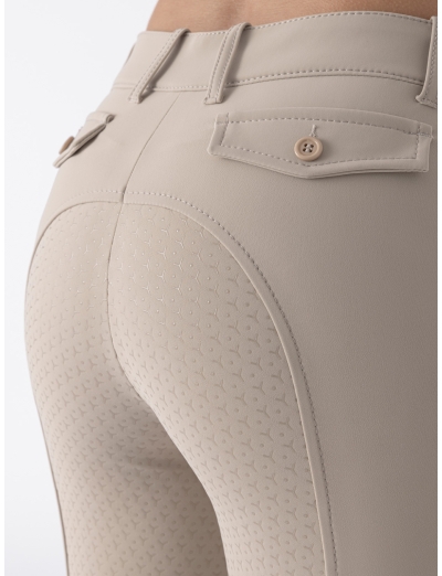 CERIEK – Beige B-MOVE-Damenreithose mit Full Grip