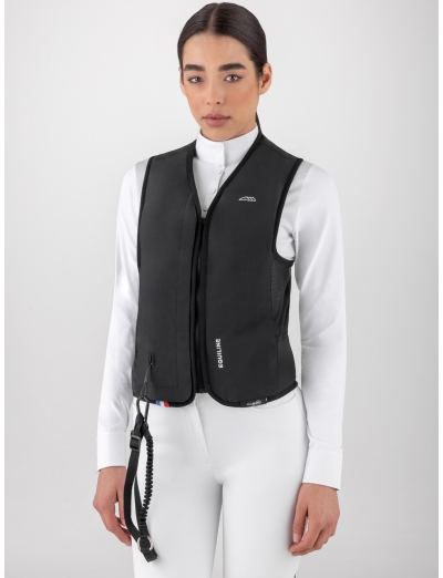 ÉCLAIR – black unisex airbag vest without back protector