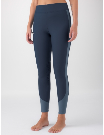 Damenleggings mit knie grip und tasche blueberry