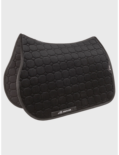 Octagon saddle pad in black velvet