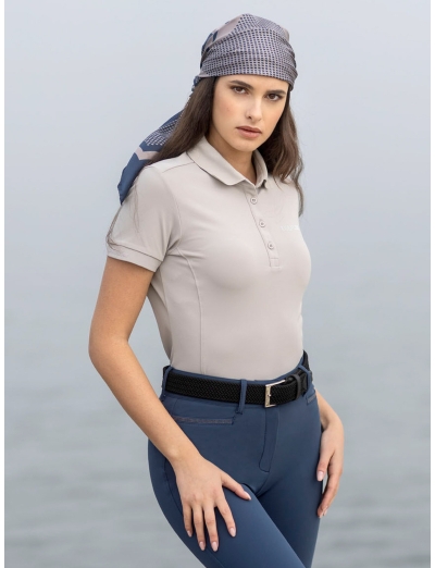 BUTTER WOMAN’S POLO WITH SHORT SLEEVES AND EQUILINE LOGO