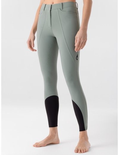 GREEN MILIEU DAMENREITHOSE MIT HOHEM BUND UND FULL GRIP