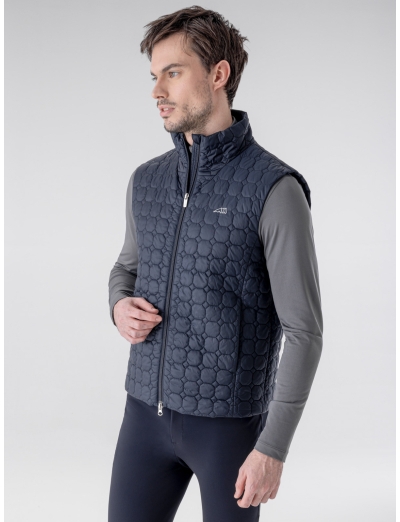 GILET MATELASSÉ OCTAGON BLEU POUR HOMME