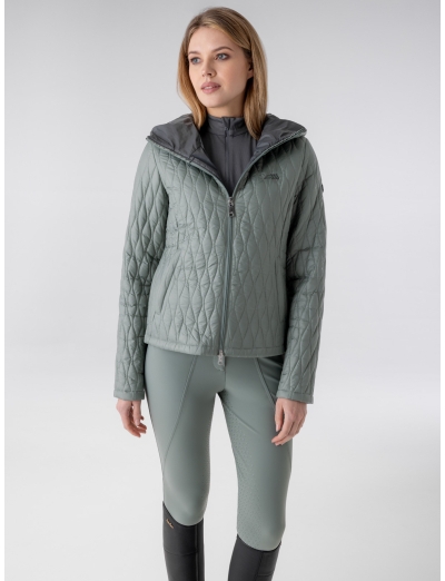 GREEN MILIEU DAMENSTEPPJACKE MIT KAPUZE