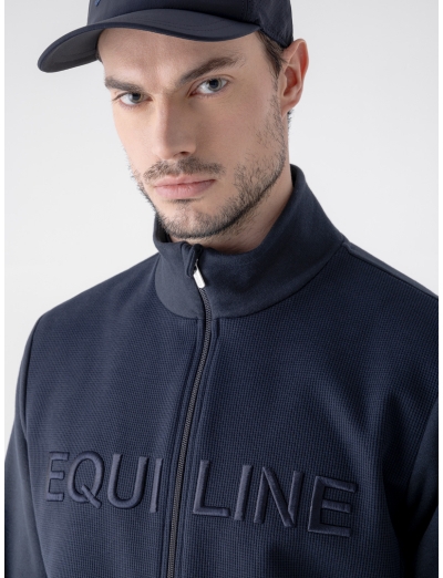 BLUE MENS FULL ZIP SWEATSHIRT WITH LOGO