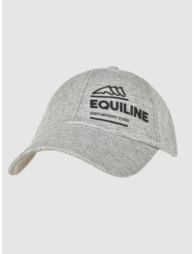 GRAY MELANGE BASEBALL CAP WITH EQUILINE LOGO