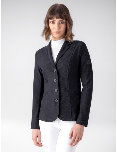 VESTE DE COMPÉTITION NOIR EN MAILLE POUR FEMMES