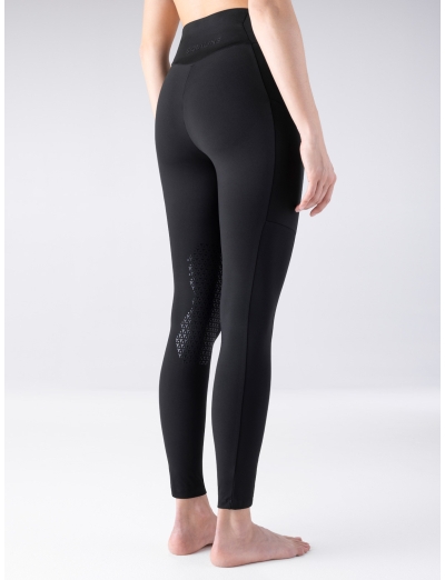 LEGGINGS NERI KNEE GRIP A VITA ALTA  DA DONNA