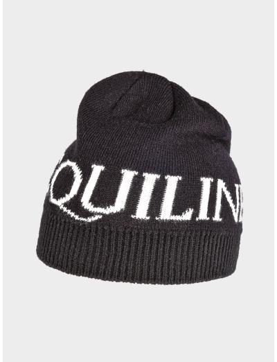 BLACK HAT WITH EQUILINE JACQUARD LOGO