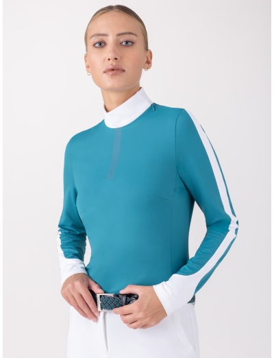 Polo de compétition à manches longues pour femme tahitian tide