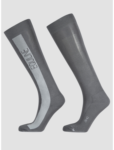 Sleet grey socks with jaquard logo