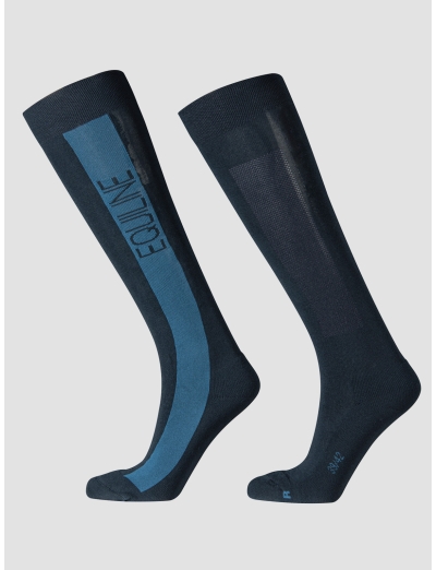 Blueberry socks with jaquard logo