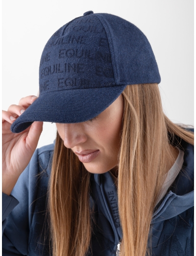 Blueberry wool-blend baseball cap