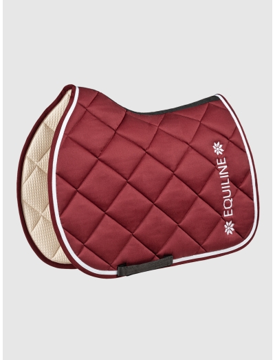 TAPIS DE SELLE DE NOËL ROMBO BORDEAUX AVEC LOGO EQUILINE