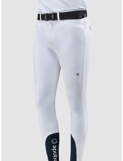 PANTALONI UOMO BIANCO CON GRIP GINOCCHIO