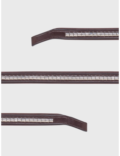 BROWN BROWBAND WITH SILVER CLINCHER