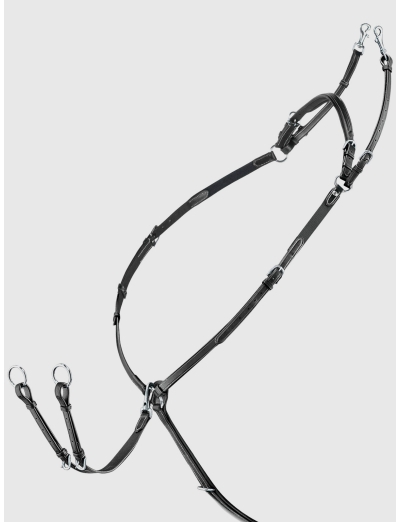 BLACK BREASTPLATE WITH RUNNING MARTINGALE ATTACHEMENT