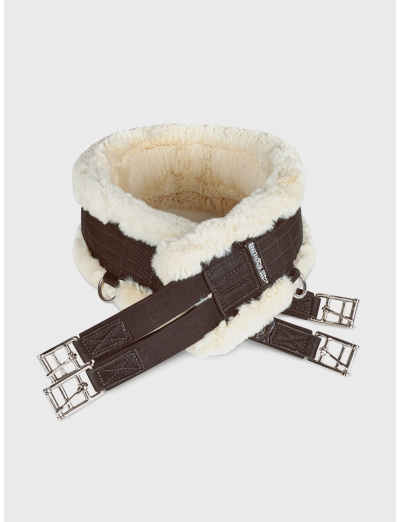 BROWN PONY SYNTHETIC SHEEPSKIN GIRTH