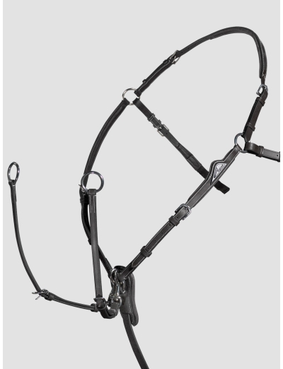 BREASTPLATE WITH REMOVABLE MARTINGALE BLACK